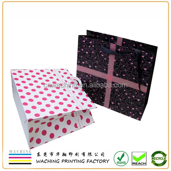 vietnam recycled paper paper gift bag with ribbon bow