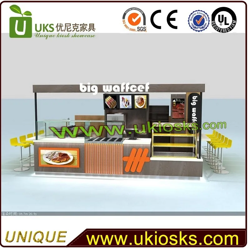 High grade indoor coffee kiosk coffee mall shop service station