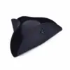 Adult Black Or Brown Pirate Tricorn Hat Fancy Dress Party Accessory KL426