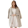 2018 winter new Korean fashion clothing women's plaid lapel wool thick long woolen coat