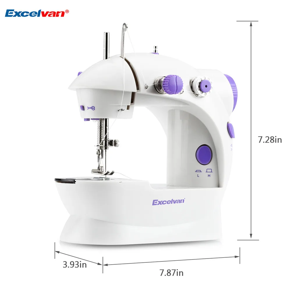 Excelvan Mini Handheld sewing machines Dual Speed Double Thread Multifunction Electric Automatic Tread Rewind Sewing Machine 6
