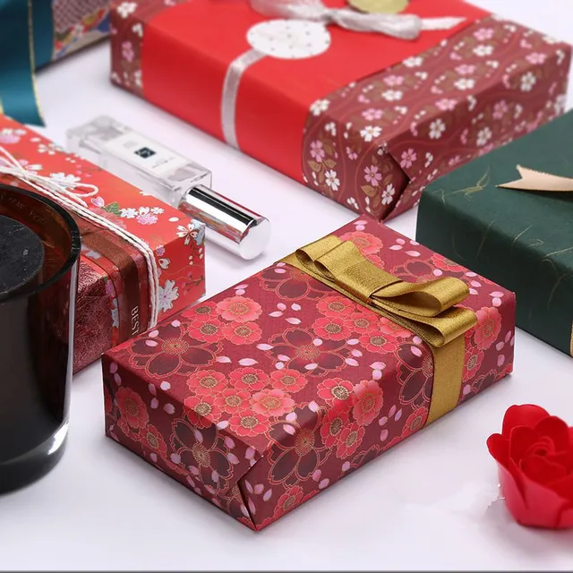 special colorful printed christmas flower gift wrapping paper