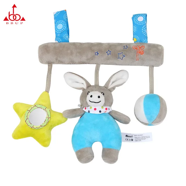 music box multi-functional baby donkey car toy baby plush bed
