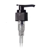 Black PP 24-410 ribbed skirt down-lock saddle head dispensing pump with 7 inch dip tube (2 cc output)