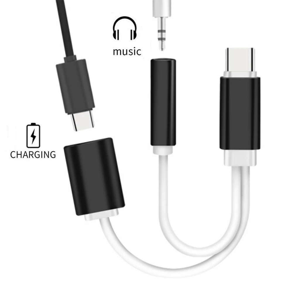 2 in 1 Type C to 3.5 mm Charger Headphone Audio Jack USB C Cable Portable Type-C to 3.5mm Connector Adapter for Mobile Phone, Black,silver,gold,pink
2 in 1 Type C to 3.5 mm Charger Headphone Audio Jack USB C Cable Portable Type-C to 3.5mm Connector Adapter for Mobile Phone, Black,silver,gold,pink