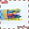 triangular crayon with customized logo on crayon and packing