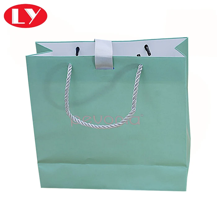 custom made green door gift paper bag for gift packaging