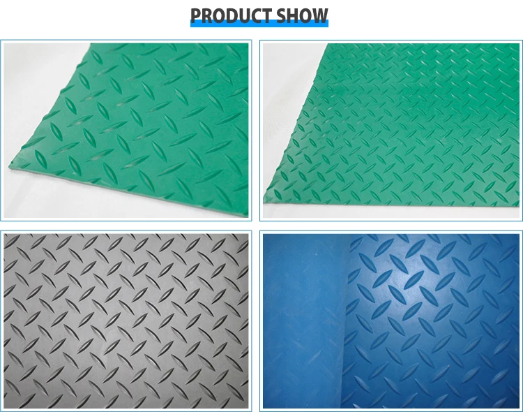 Professional Diamond Plate Rubber Flooring Mats Non Slip Diamond