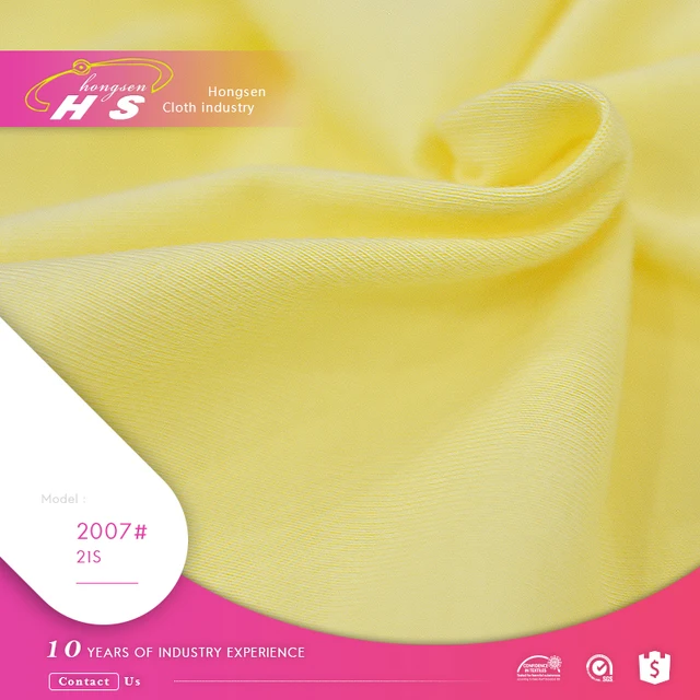 Turkish pima plain knitted 100% combed cotton fabric textile wholesale