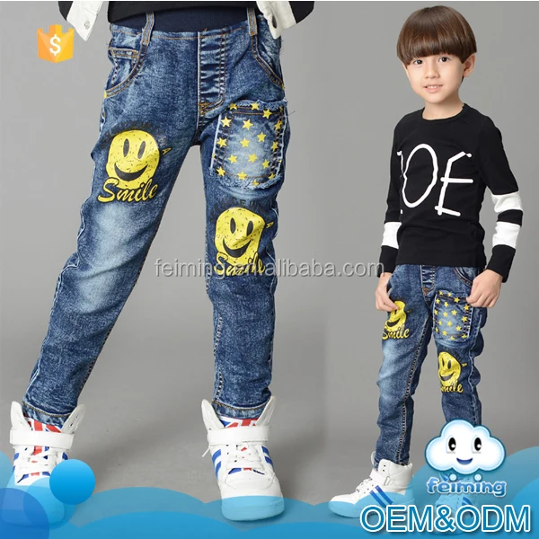 smile kids jeans good quality boys model denim jeans pants