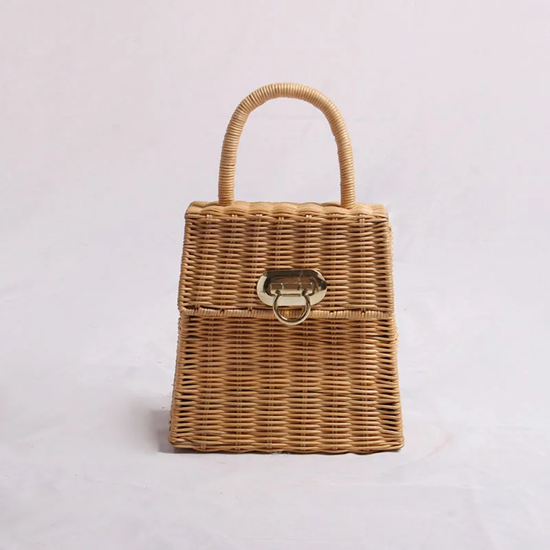 Medium Square Solid Wood Color Straw Woven Bag Rattan Handbag with Mental Ring For Women
Medium Square Solid Wood Color Straw Woven Bag Rattan Handbag with Mental Ring For Women