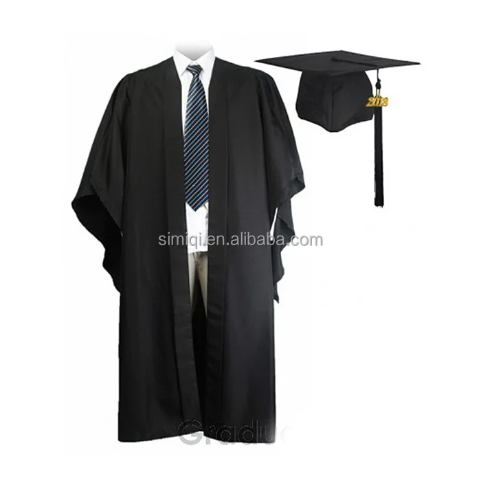 black cap and gown