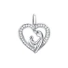 925 Sterling Silver Fashion Jewelry Heart Pendant For Mom and Child