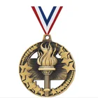 Custom design color brilliancy marathon running title sport ranked race metal medal