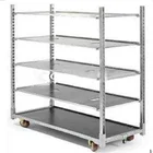 5 self adjustable shelf height display flower trolley for sale