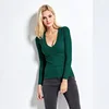 Autumn Sexy Casual Women Long Sleeve Knitwear Pullover Soft V Neck Woman Sweater