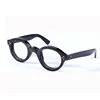 Italy Customized Frame Unisex Eyewear Car Sun Shade Acetate Glasses Frame Black Buffalo Horn Eyeglass Frames Vintage