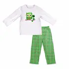 Puresun spring baby boutique clothes set kids cotton outfits owl applique grid pants children's clothing wholesale