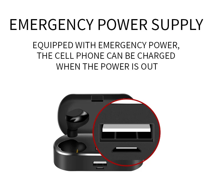 Wholesale Factory Price Earphone Earbuds Double Ear Wireless Headphone With Power Bank Function - ANKUX.COM