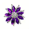 Hot selling Crystal Silver Color Rhinestones Flower Saree Brooch for Women Fashion Costume Jewelry