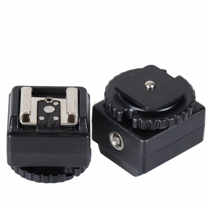 NICEFOTO Flash Hot Shoe Adapter with 3.5mm PC Sync Socket for Canon SLR Camera Converter Used for Nikon Flash C-N2 (1)