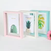 Wholesale Wood Floating Photo Frame 4x6 inch Pineapple Floating Cactus Tropical Plant Picture Decoration