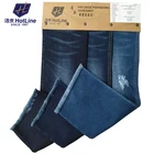 Stock lot Shink-Resistant Finishing Soft Touch Cotton Knitted Denim Fabric
