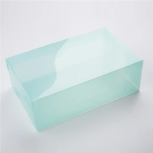 pp plastic shoe boxes with lid/transparent acetate box packaging