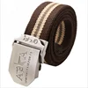 Customized quality sweater fabric decorated belts with roller buckles