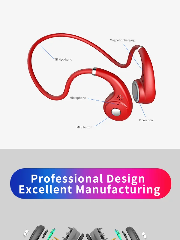 Bone Conduction Sports Handsfree Mobile Stereo True Wireless Bluetooth Ear piece Headset Earphones - ANKUX.COM