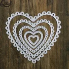 heart shaped 5 pieces frame set metal cutting dies the best die cut