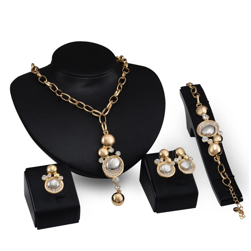 2015 Classical 18k Gold Plated Jewelry Sets For Women Wedding Accessories Austrian Crystal Set Free Shipping F530