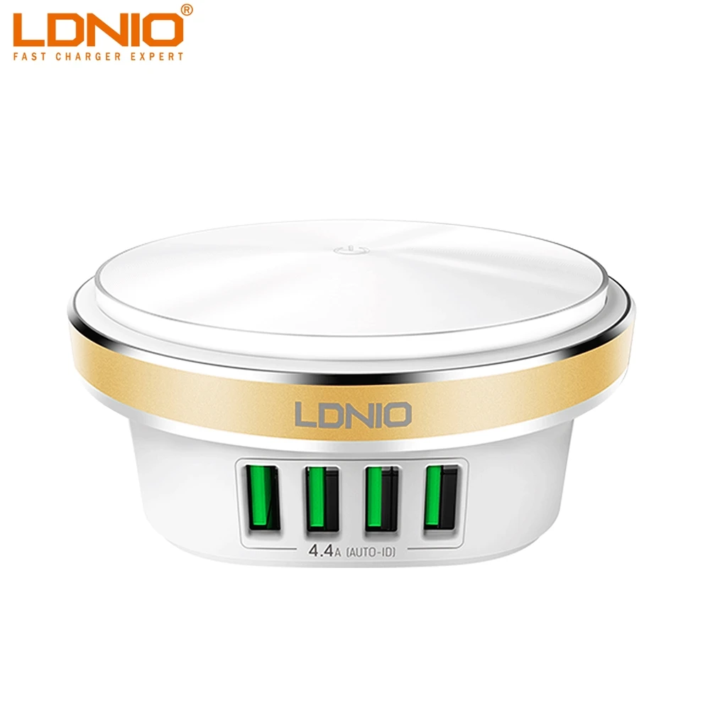 LDNIO charger supplier A4406 ABS&PC Material Desktop Home Charger Mobile Phone Charger With LED Light
LDNIO charger supplier A4406 ABS&PC Material Desktop Home Charger Mobile Phone Charger With LED Light