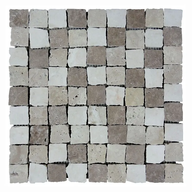Color Mixed Broken Edge Type Stone Marble Mosaic For Home Decorative