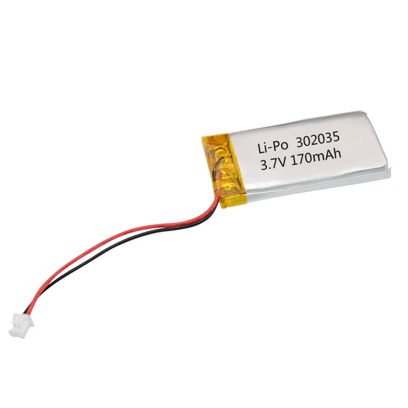 High quality low price 3.7V 302035 170mah lithium polymer battery for portable printer, medical devices