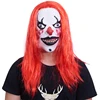 Red Wig Horror Ghost Death Masks Grimace Party Halloween Masquerade Show Props Terrorist Killer Clown Mask DN2309