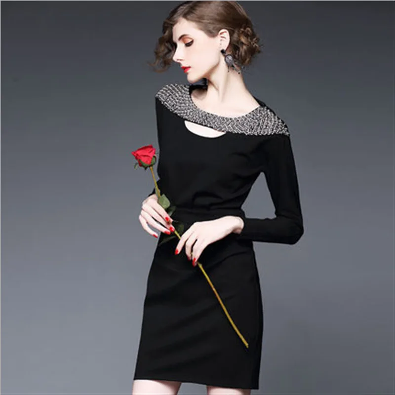 C71140a Chinese Clothing Manufacturers Wholesale For Women 2016 Spring Fashion Long Sleeve Dress ...