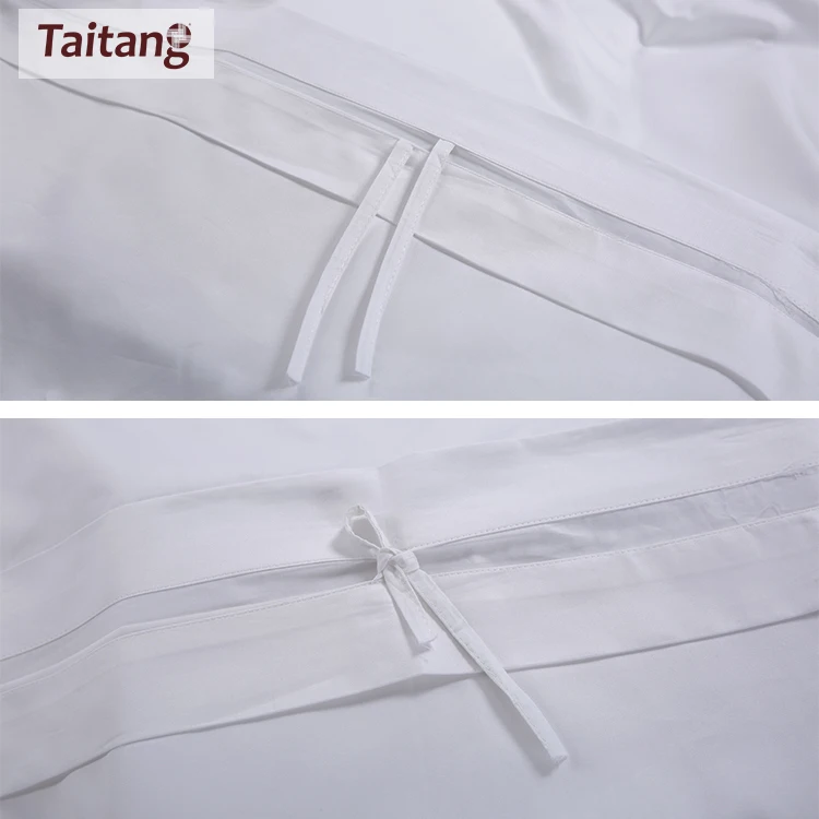 Taitang Hotel Linen Luxury Comforter Set Bedding Set Hotel 100% Cotton White Comforter Set Bedding