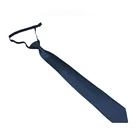 Good Price Polyester Jacquard Woven Men Custom Wholesale Security Navy Blue White Thin Polka Dot Elastic Necktie