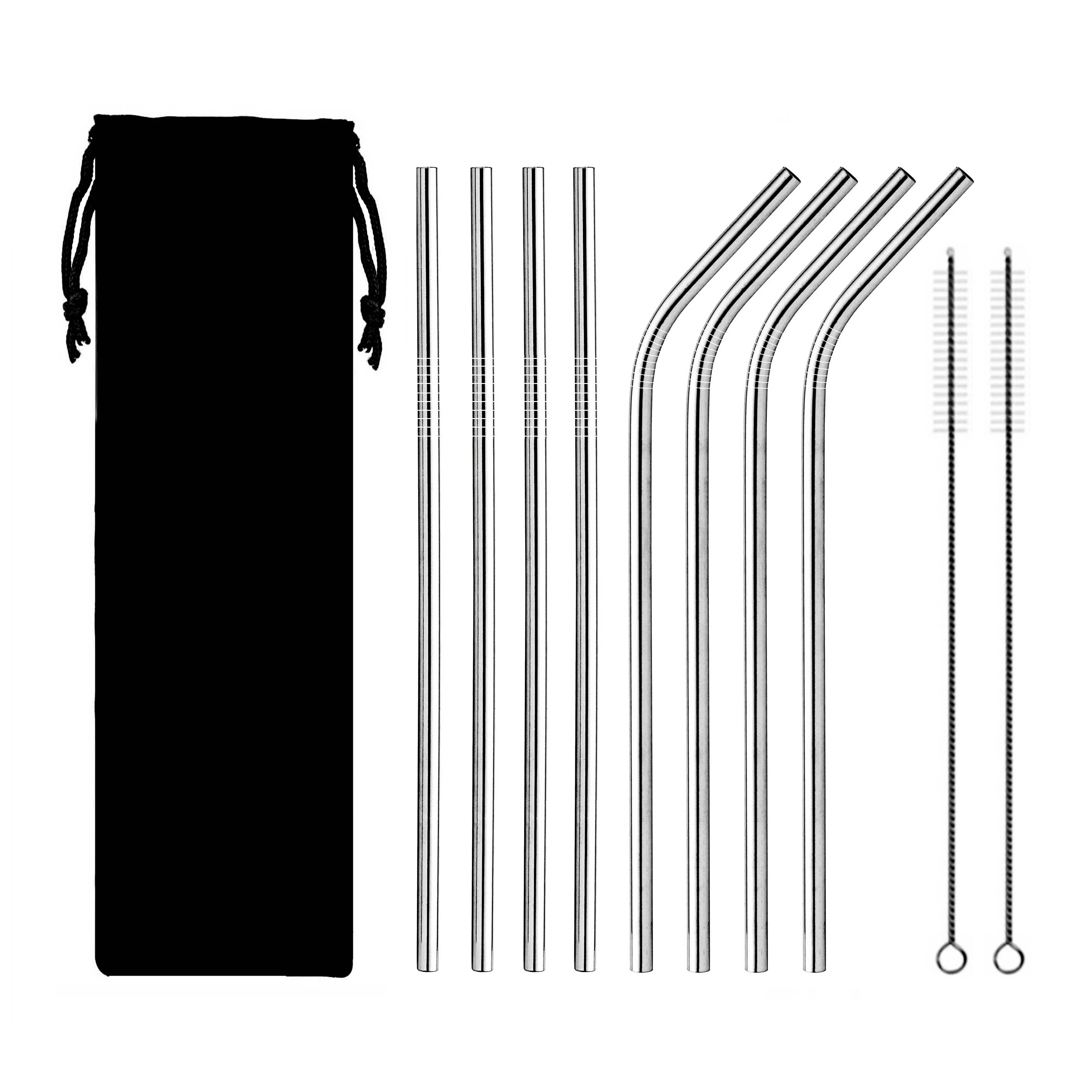 Wholesale set of 8 stainless steel straws ultra long 10.5 inch reusable stainless steel straws set with cleaning brush, Silver;gold;rose gold;black;blue;rainbow;purple
Wholesale set of 8 stainless steel straws ultra long 10.5 inch reusable stainless steel straws set with cleaning brush, Silver;gold;rose gold;black;blue;rainbow;purple
