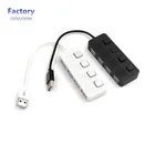 Fartory usb 2.0 4 ports hub with on/off 4 switch USB HUB