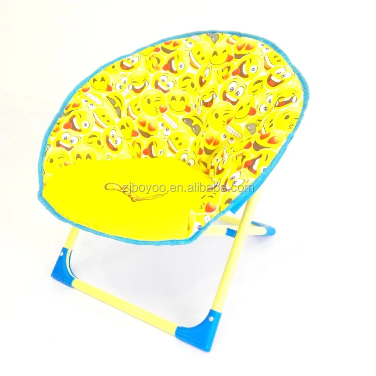 High Quality Light weight Cartoon Design Folding Kids Moon Chair Saucer Chair