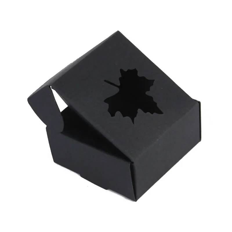 black cardboard box tuck top small foldable soap gift paper 