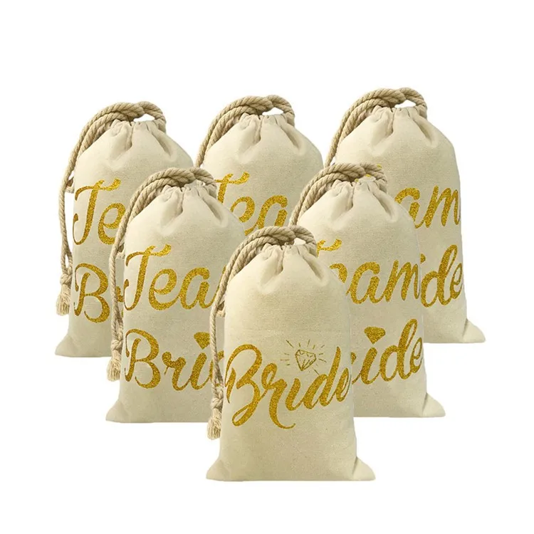 party gift favors bag bride team bride bridal shower drawstring
