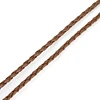1mm 2mm multi color rolled pu leather braided necklace cord round leather cords for DIY bracelet making