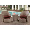 Hidden ottoman footrest design garden outdoor chat furniture set plastic rattan out door chair