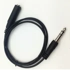 1 in 2 Mono male plug to 6.3mm audio jack with extension cable