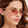 small frame ladies sunglasses men transparent vintage gafas de sol multicolor plastic goggle women new style eyeglasses