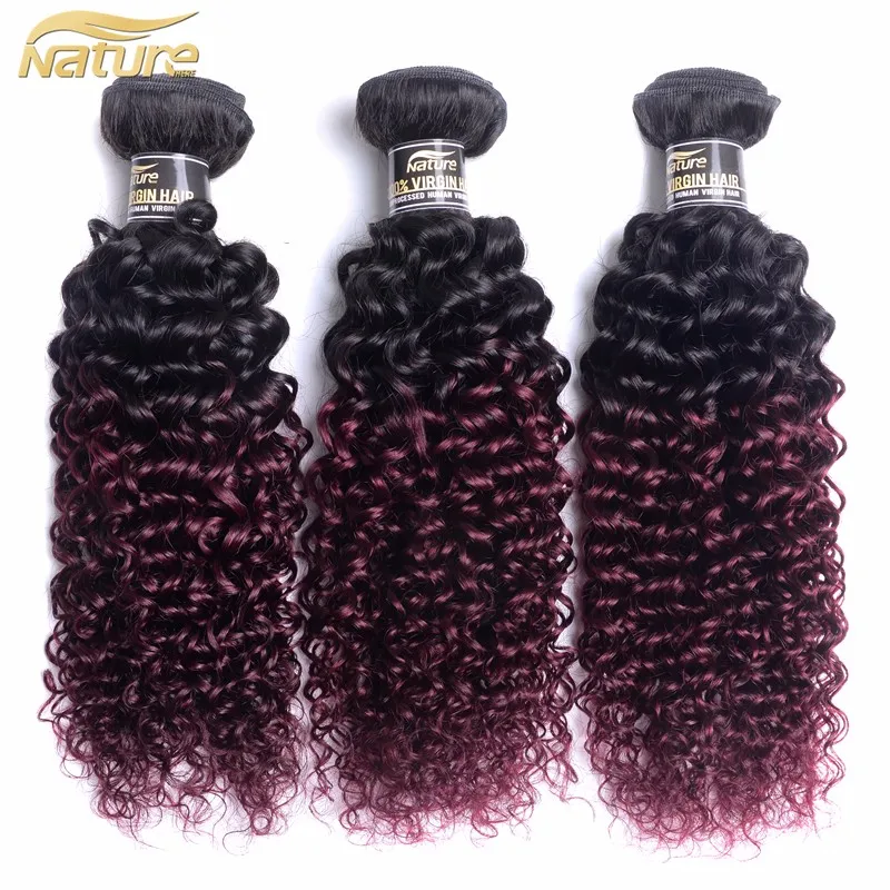 30 Inch Human Braiding Kinky Curly 1b Burg Human Hair 18 28inch
