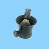 Classical Hair Brush Black Ceramic Shaving Mug Bowl